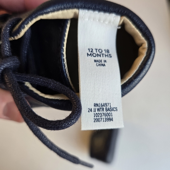 Janie and Jack Wingtip Shoes Navy Baby Early Walker Soft Sole 12-18m - Picture 3 of 5